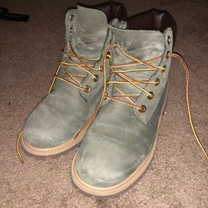 Green Timberland boots womens size 8